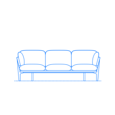 Furniture Couches Sofas Floyd 3 Seater Sofa Sticker Svg Vector, Free Vectors File